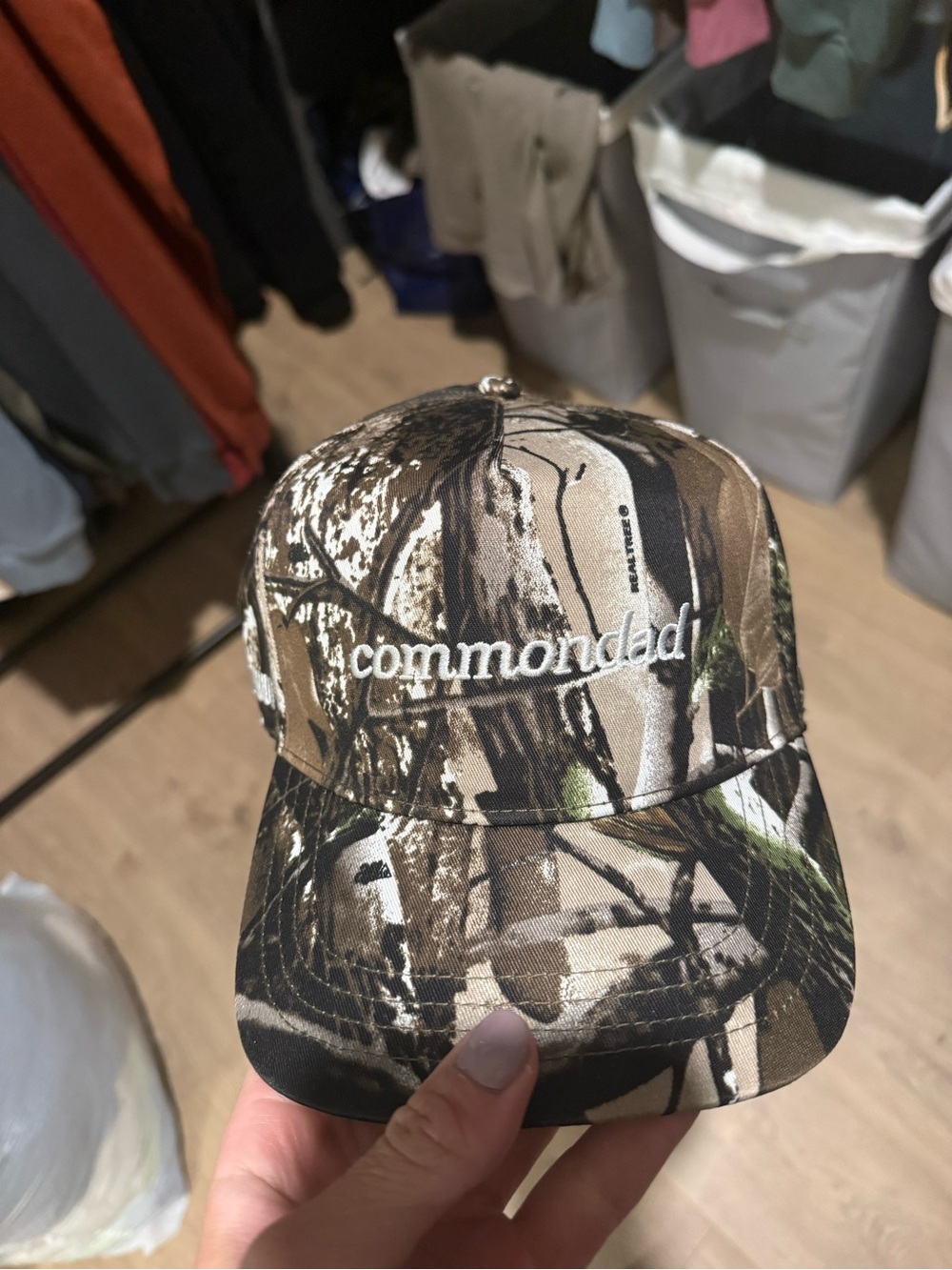 commondad Camo Baseball Cap in Brown/Green